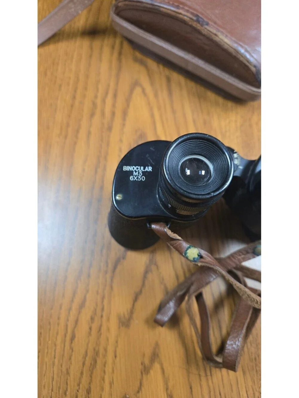 Vintage WW II Nash-Kelvinator 1943 H.M.R. 6x30 Binoculars with M17 Leather Case